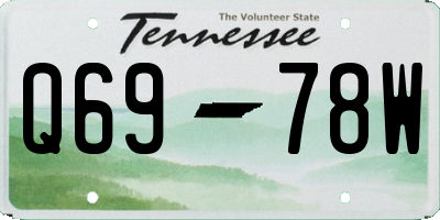 TN license plate Q6978W