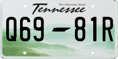 TN license plate Q6981R
