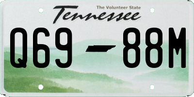 TN license plate Q6988M