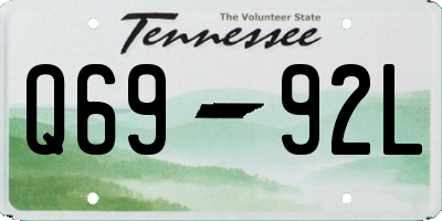 TN license plate Q6992L