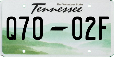 TN license plate Q7002F