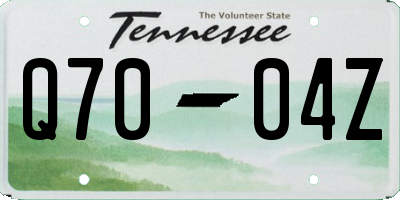 TN license plate Q7004Z