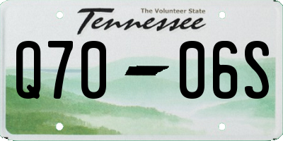 TN license plate Q7006S
