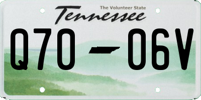 TN license plate Q7006V