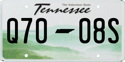 TN license plate Q7008S