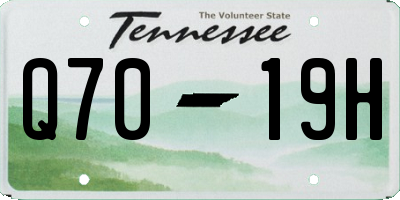 TN license plate Q7019H