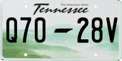 TN license plate Q7028V