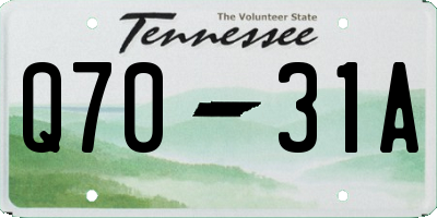 TN license plate Q7031A