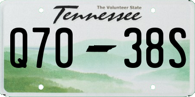 TN license plate Q7038S