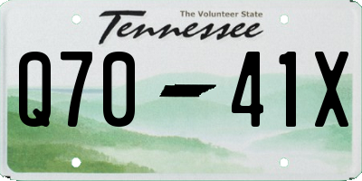 TN license plate Q7041X