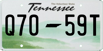 TN license plate Q7059T