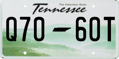 TN license plate Q7060T