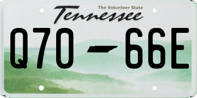TN license plate Q7066E