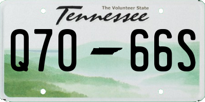 TN license plate Q7066S
