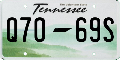 TN license plate Q7069S