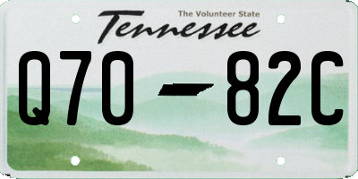 TN license plate Q7082C