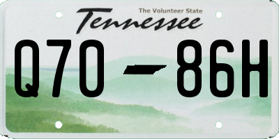 TN license plate Q7086H