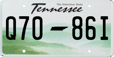 TN license plate Q7086I