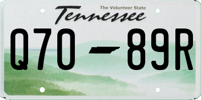 TN license plate Q7089R