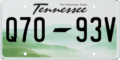 TN license plate Q7093V