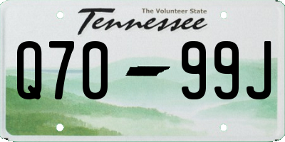 TN license plate Q7099J