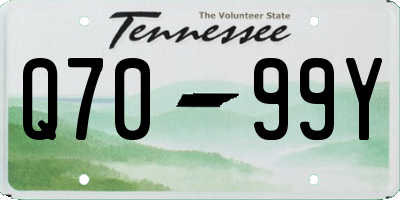 TN license plate Q7099Y