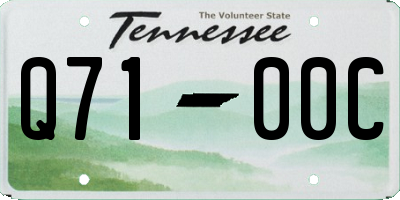 TN license plate Q7100C