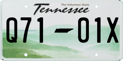 TN license plate Q7101X