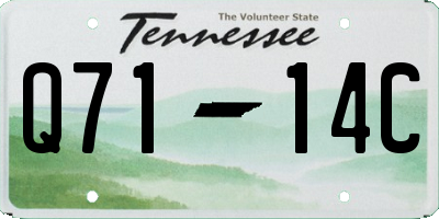 TN license plate Q7114C