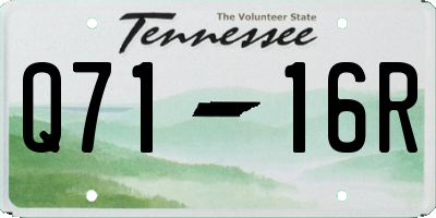 TN license plate Q7116R