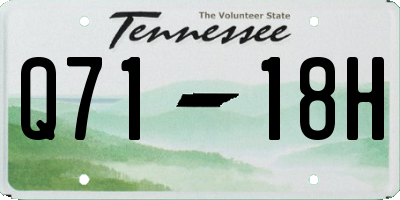 TN license plate Q7118H