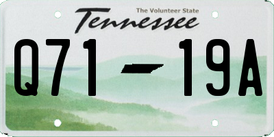 TN license plate Q7119A