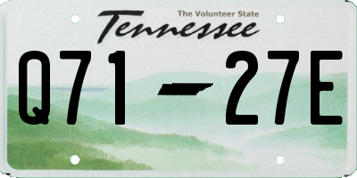 TN license plate Q7127E