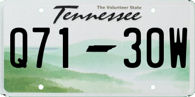 TN license plate Q7130W