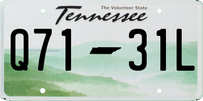 TN license plate Q7131L