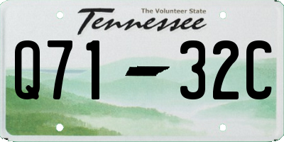 TN license plate Q7132C