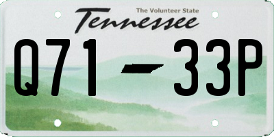 TN license plate Q7133P