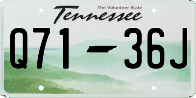 TN license plate Q7136J