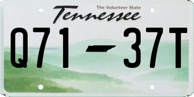 TN license plate Q7137T
