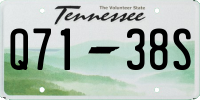 TN license plate Q7138S