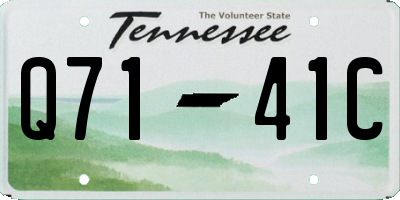 TN license plate Q7141C