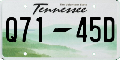 TN license plate Q7145D