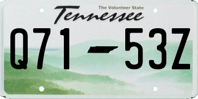 TN license plate Q7153Z