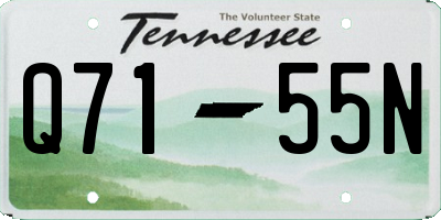TN license plate Q7155N
