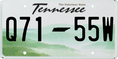 TN license plate Q7155W