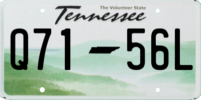 TN license plate Q7156L