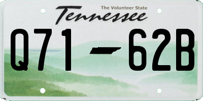 TN license plate Q7162B