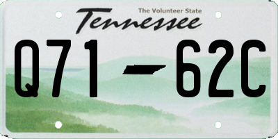 TN license plate Q7162C
