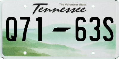 TN license plate Q7163S