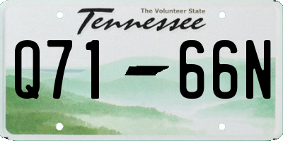 TN license plate Q7166N